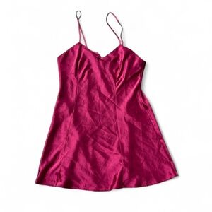 Vintage Red/Pink Slip Dress size Large